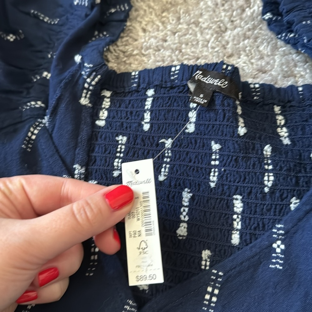 MADEWELL - NWT blue/white top - Picture 4 of 6